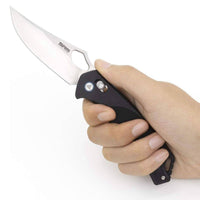 Folding Clip Point Pocket Knife 9202 - Black - OutdoorTravelGear.com