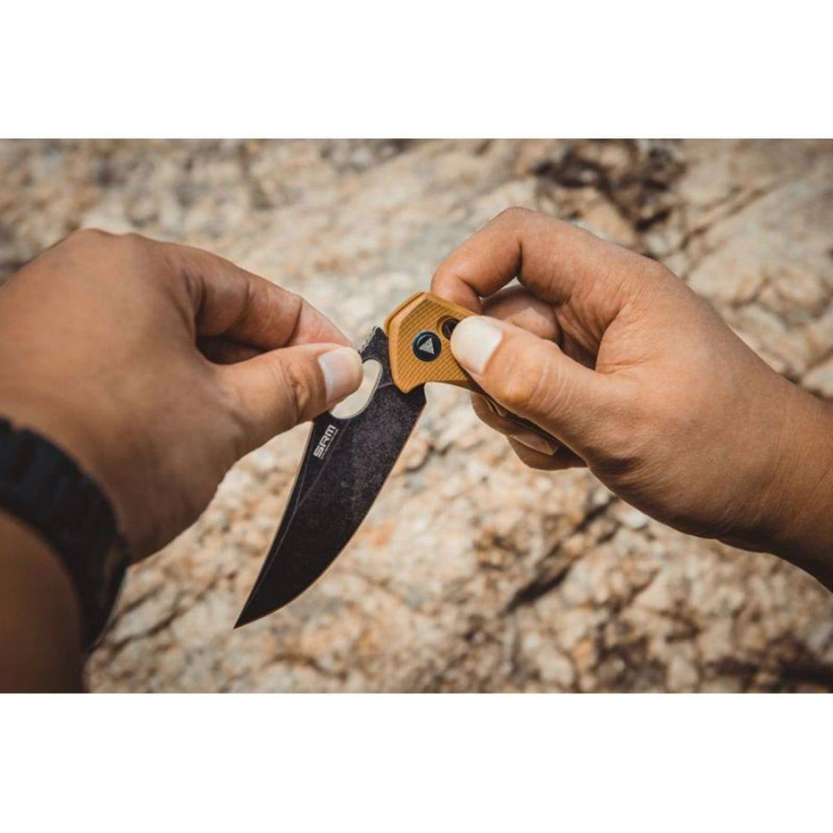 Folding Pocket Knife 9202-GW - Brown - OutdoorTravelGear.com