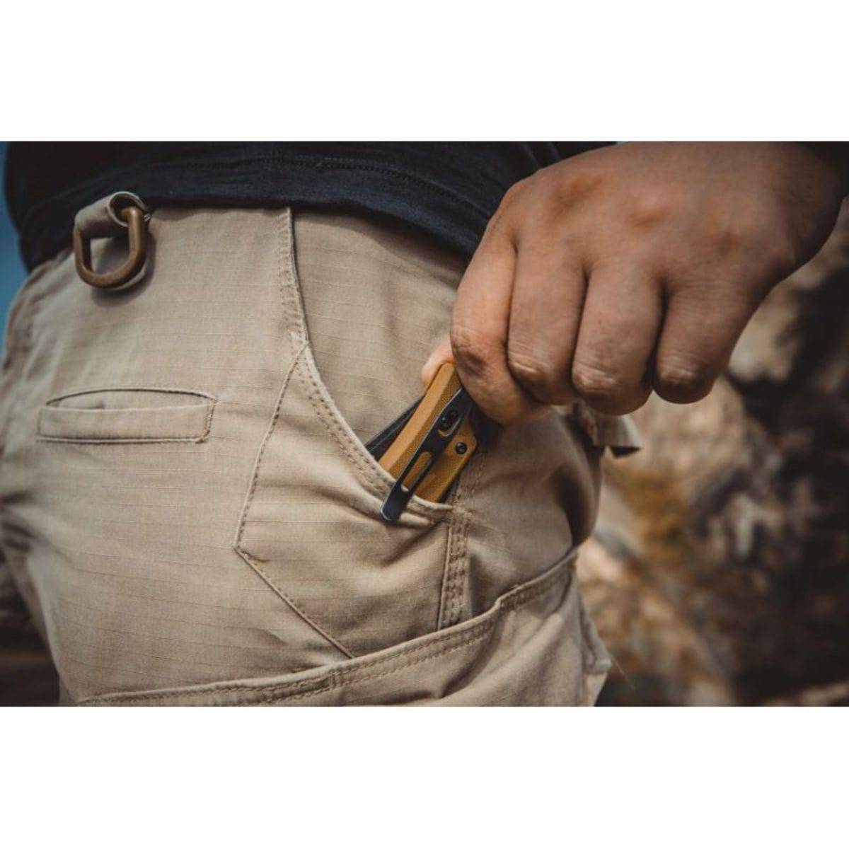 Folding Pocket Knife 9202-GW - Brown - OutdoorTravelGear.com