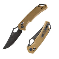 Folding Pocket Knife 9202-GW - Brown - OutdoorTravelGear.com