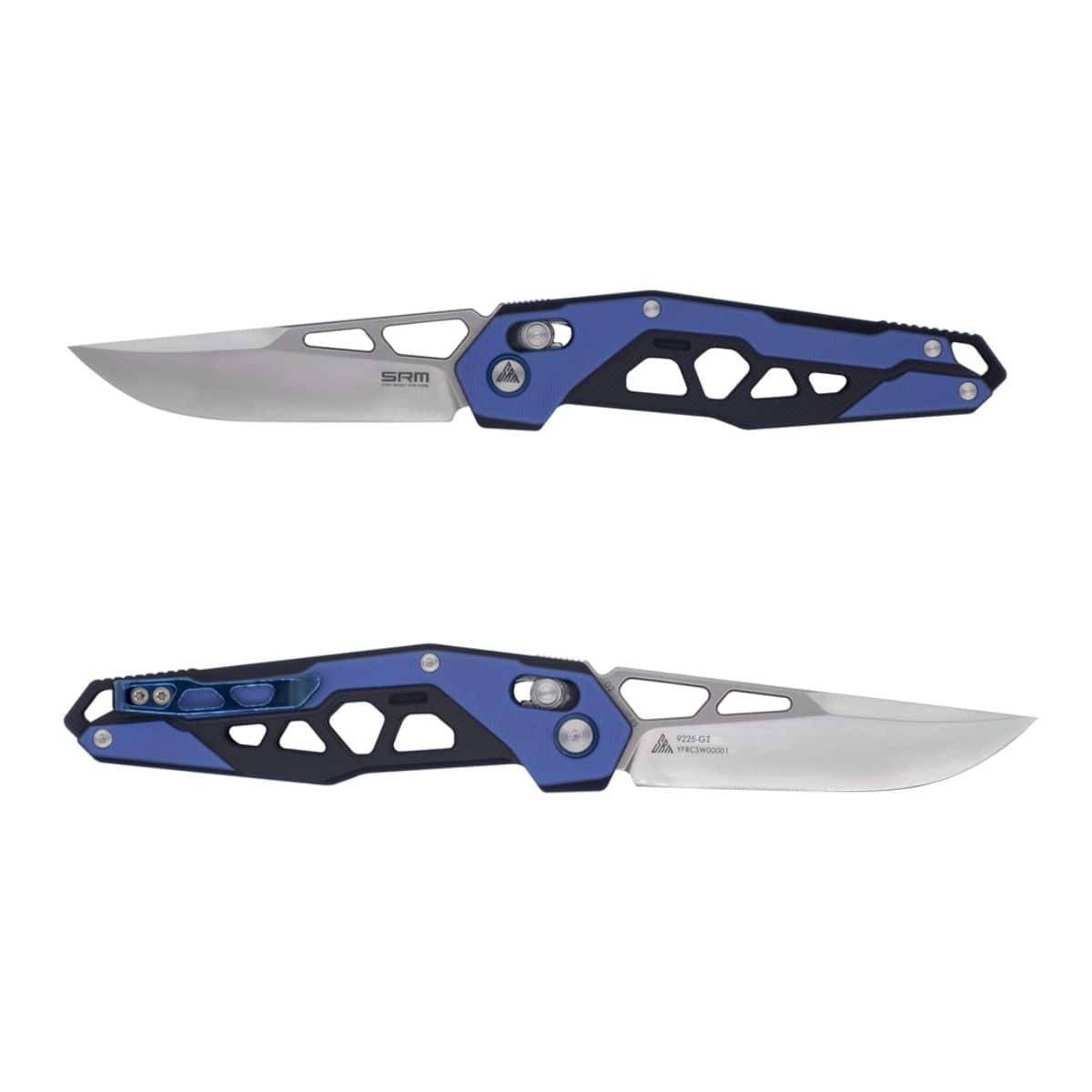 Mecha Pocket Folding Knife 9225-GI - Blue - OutdoorTravelGear.com