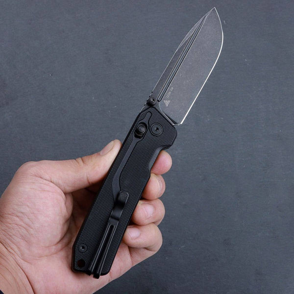 Rubik Folding Blade Knife 7228L-GB - Black - OutdoorTravelGear.com