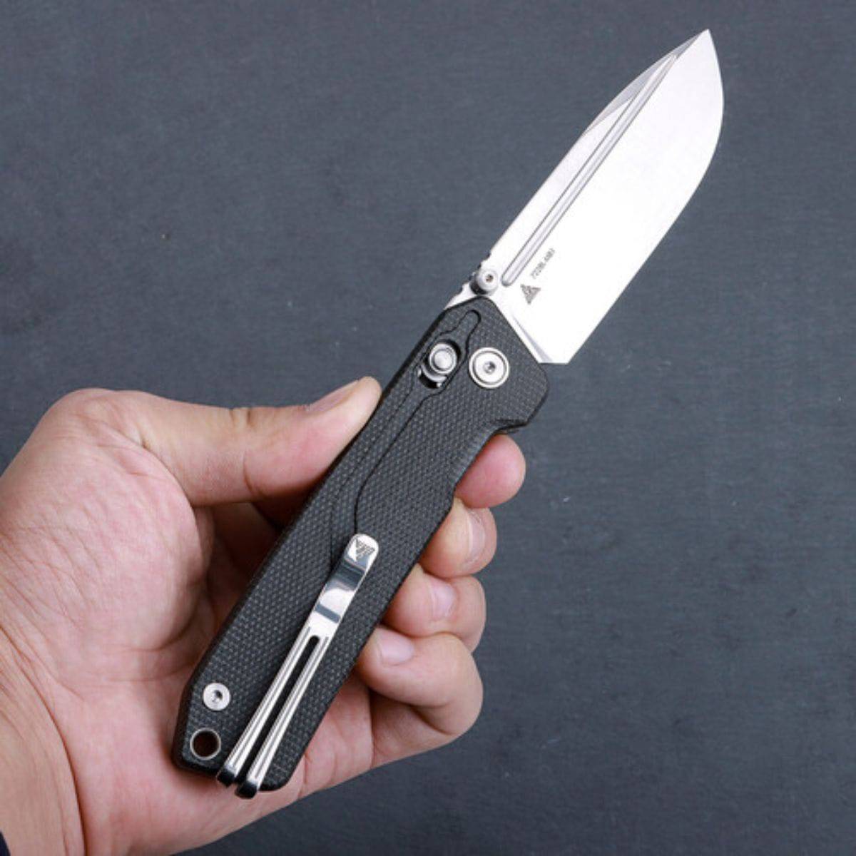 Rubik Folding Blade Knife 7228L-MB1 - Black - OutdoorTravelGear.com