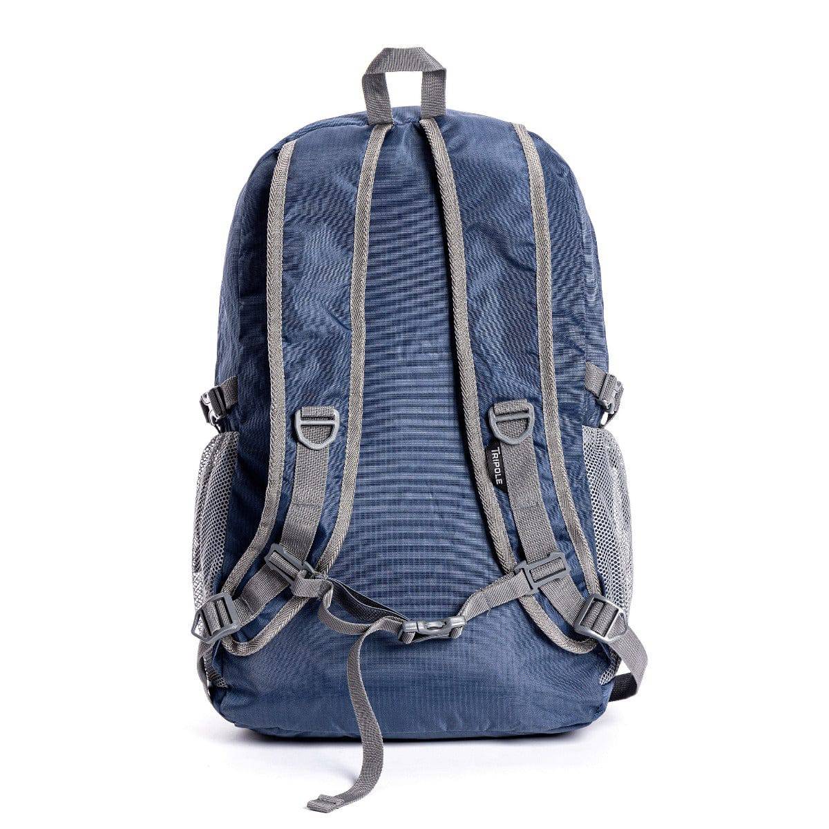 Foldable PAKEASY Backpack and Day Bag for Hiking and Day Trips - Blue - OutdoorTravelGear.com