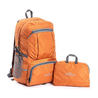 Foldable PAKEASY Backpack and Day Bag for Hiking and Day Trips - Orange - OutdoorTravelGear.com