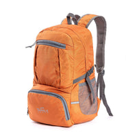 Foldable PAKEASY Backpack and Day Bag for Hiking and Day Trips - Orange - OutdoorTravelGear.com