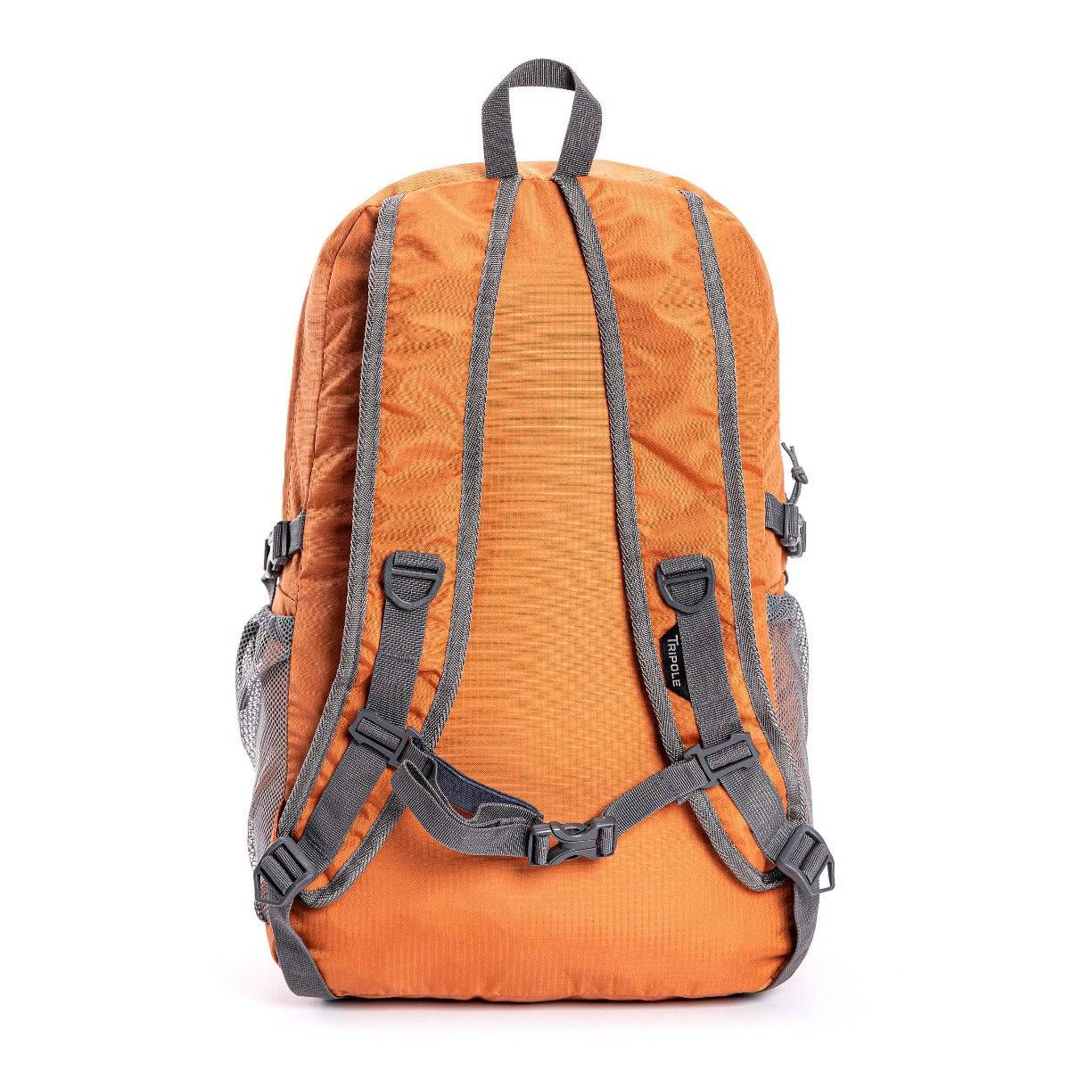 Foldable PAKEASY Backpack and Day Bag for Hiking and Day Trips - Orange - OutdoorTravelGear.com