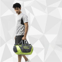 Blaze Gym & Sports Duffel Bag - Grey + Neon Yellow - OutdoorTravelGear.com