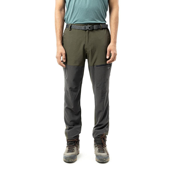 Men's Trekking and Hiking Pants - Green & Grey - OutdoorTravelGear.com