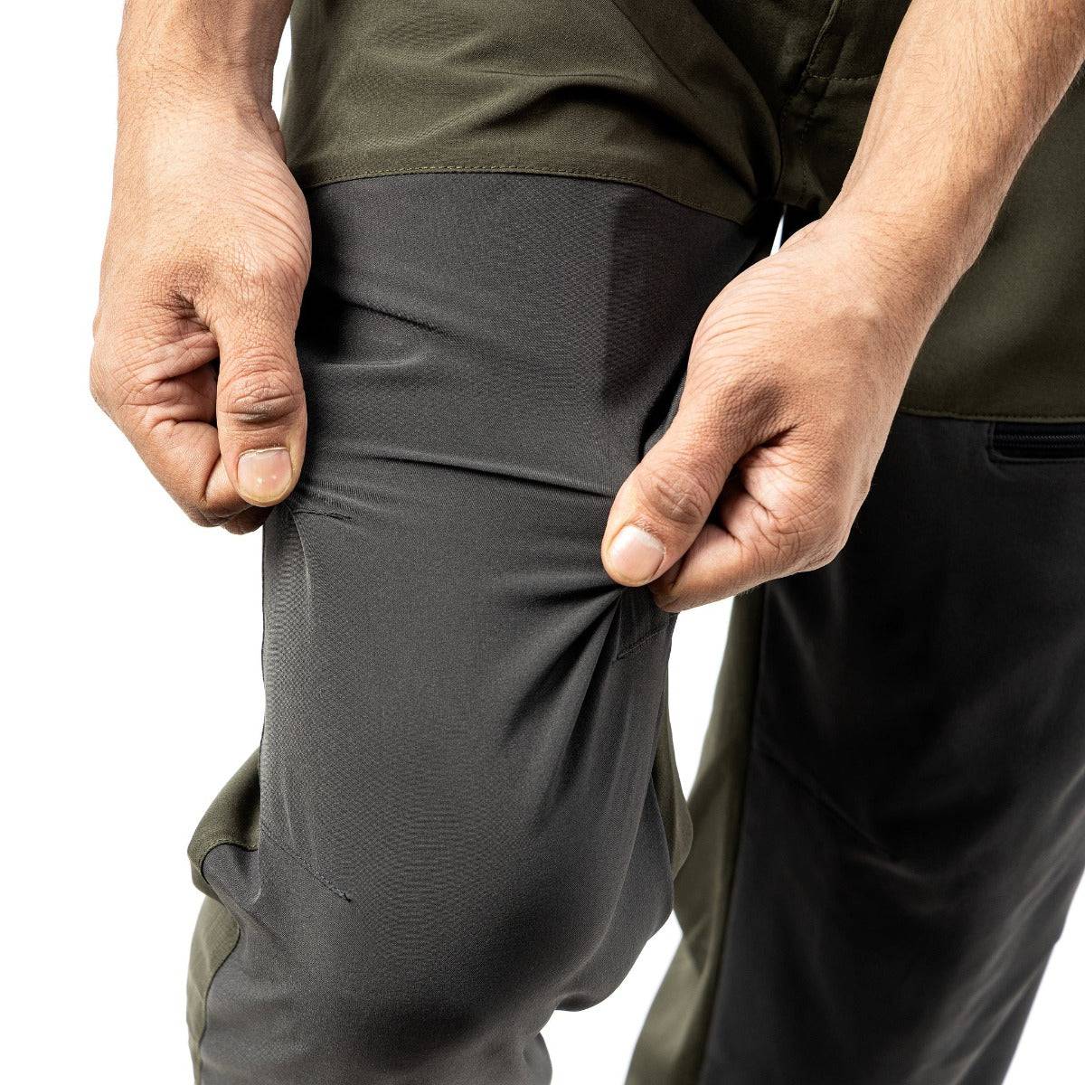 Men's Trekking and Hiking Pants - Green & Grey - OutdoorTravelGear.com