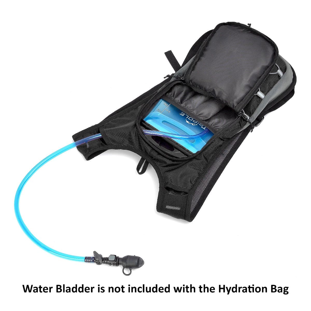 Hydration Backpack for Cycling and Trail Running - 2 Litres - Black - OutdoorTravelGear.com