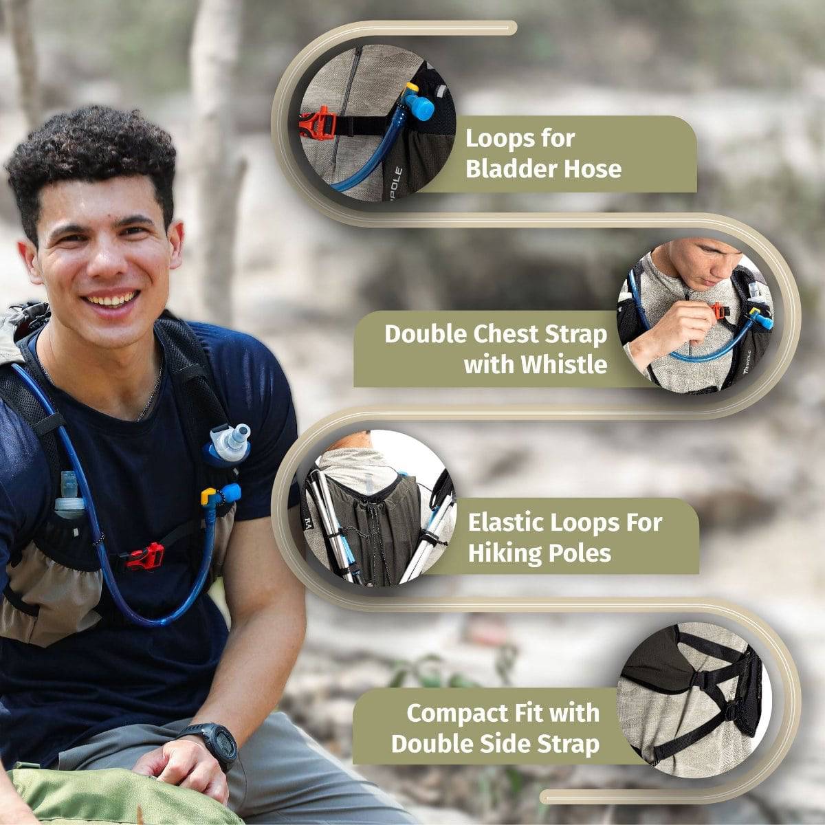 Voir Hydration Bag for Trail Running and Cycling - 5 Litres - Green - OutdoorTravelGear.com