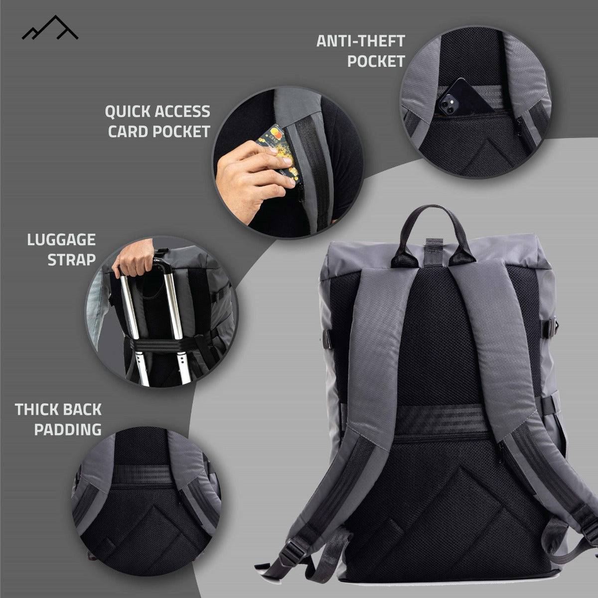 Tusker Roller Top Laptop Backpack - 35 Litre - OutdoorTravelGear.com