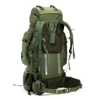 Colonel Pro Metal Frame Rucksack + Detachable Bag & Rain Cover - 90 Litres - Army Green - OutdoorTravelGear.com