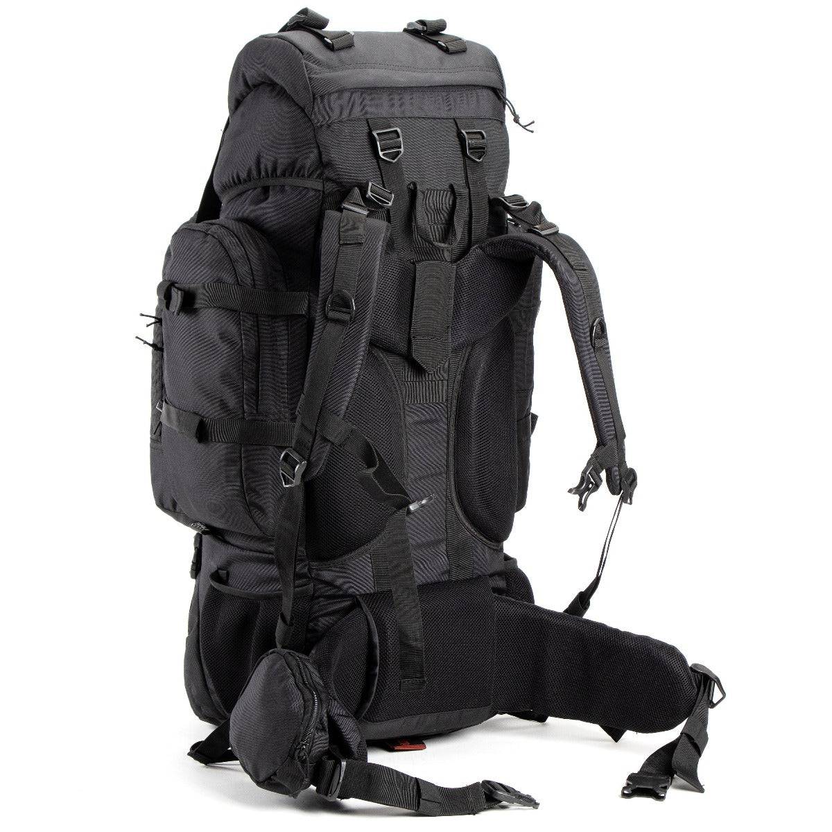 Colonel Series Rucksack + Detachable Day Pack & Rain Cover - 80 Litres  - Black - OutdoorTravelGear.com