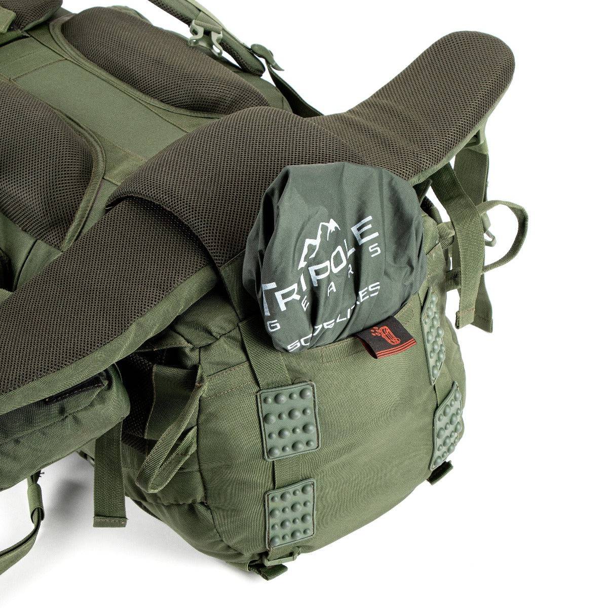 Colonel Series Rucksack + Detachable Day Pack & Rain Cover - 95 Litres - Army Green - OutdoorTravelGear.com