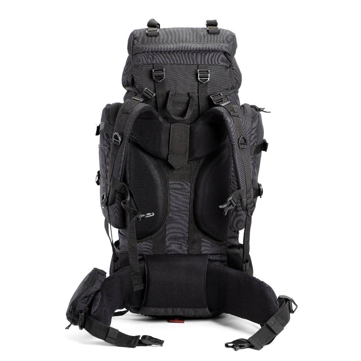 Colonel Series Rucksack + Detachable Day Pack & Rain Cover - 95 Litres  - Black - OutdoorTravelGear.com