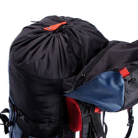 Terra Metal Frame Backpacking and Trekking Rucksack with Rain Cover - Blue - 50 Litres - OutdoorTravelGear.com