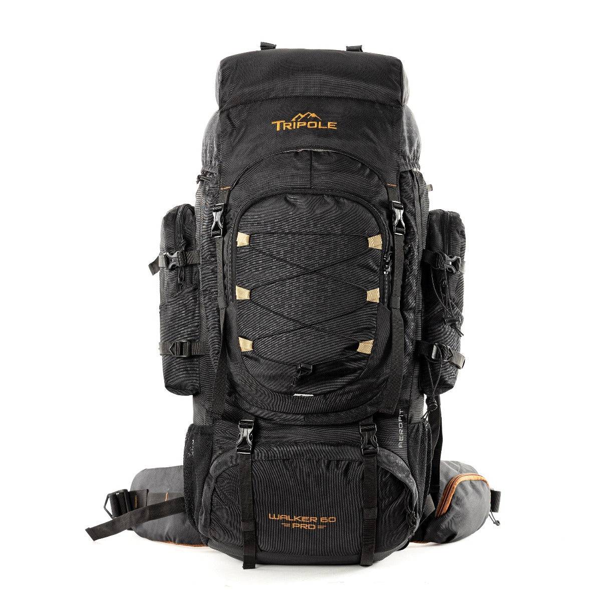 Walker Pro Trekking and Hiking Rucksack - 60 Litre - Black - OutdoorTravelGear.com