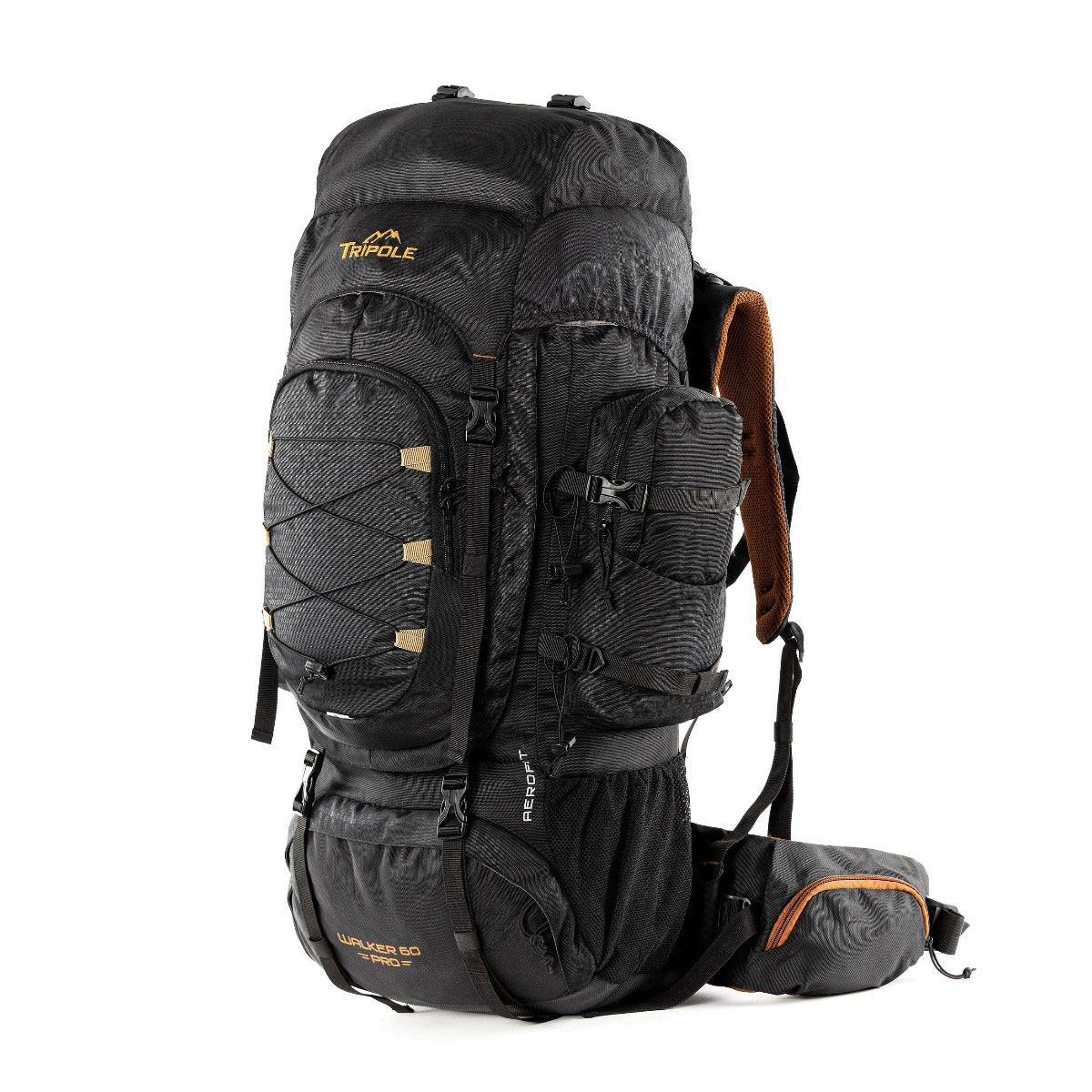 Walker Pro Trekking and Hiking Rucksack - 60 Litre - Black - OutdoorTravelGear.com