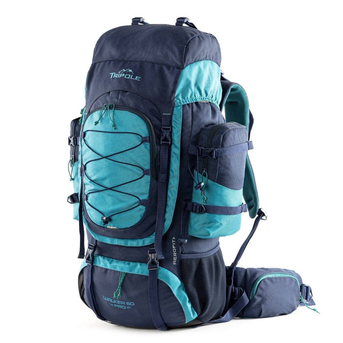 Walker Pro Trekking and Hiking Rucksack - 60 Litre - Blue - OutdoorTravelGear.com