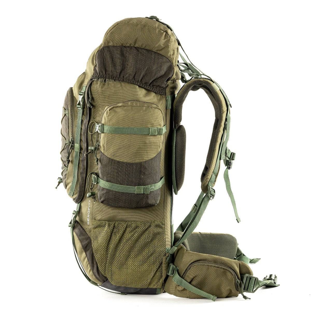 Walker Pro Trekking and Hiking Rucksack - 60 Litre - Olive Green - OutdoorTravelGear.com