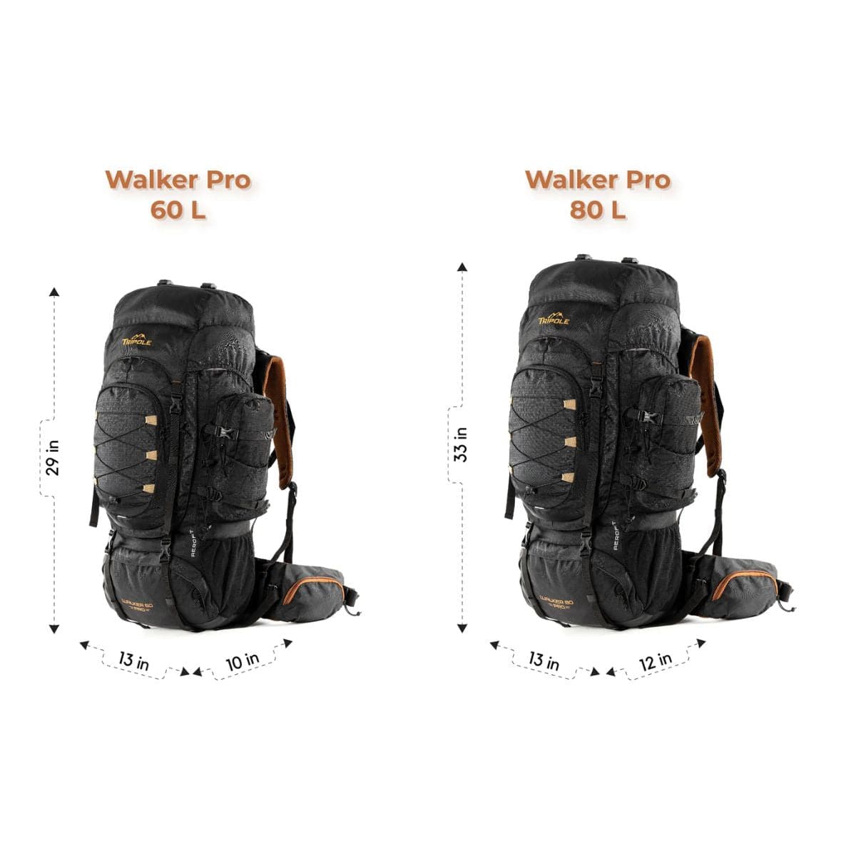 Walker Pro Trekking and Hiking Rucksack - 80 Litre - Blue - OutdoorTravelGear.com