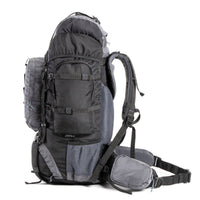 Walker Trekking and Backpacking Rucksack - 65 Litre - Black & Grey - OutdoorTravelGear.com