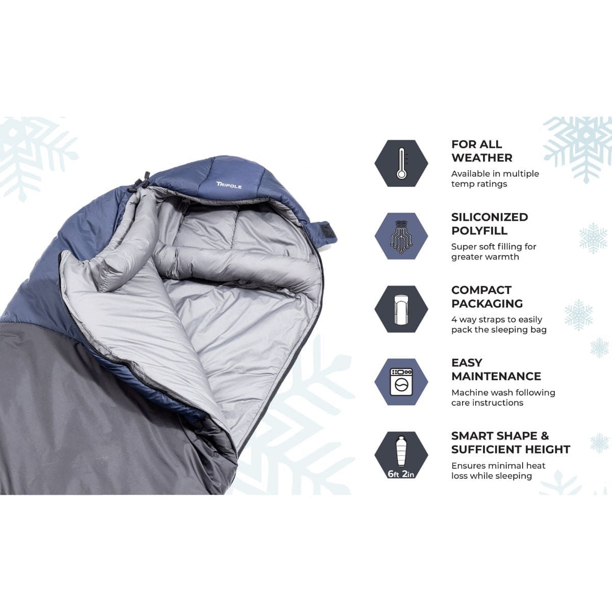 Shivalik Series 0°C Comfort Sleeping Bag - Black - OutdoorTravelGear.com