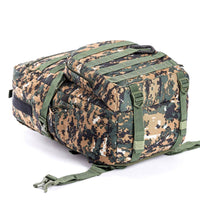 Captain Tactical Backpack with MOLLE Webbing and Carabiner -  25 Litres - Digital Camouflage - OutdoorTravelGear.com