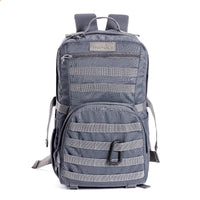 Captain Tactical Backpack with MOLLE Webbing and Carabiner -  25 Litres - Grey - OutdoorTravelGear.com