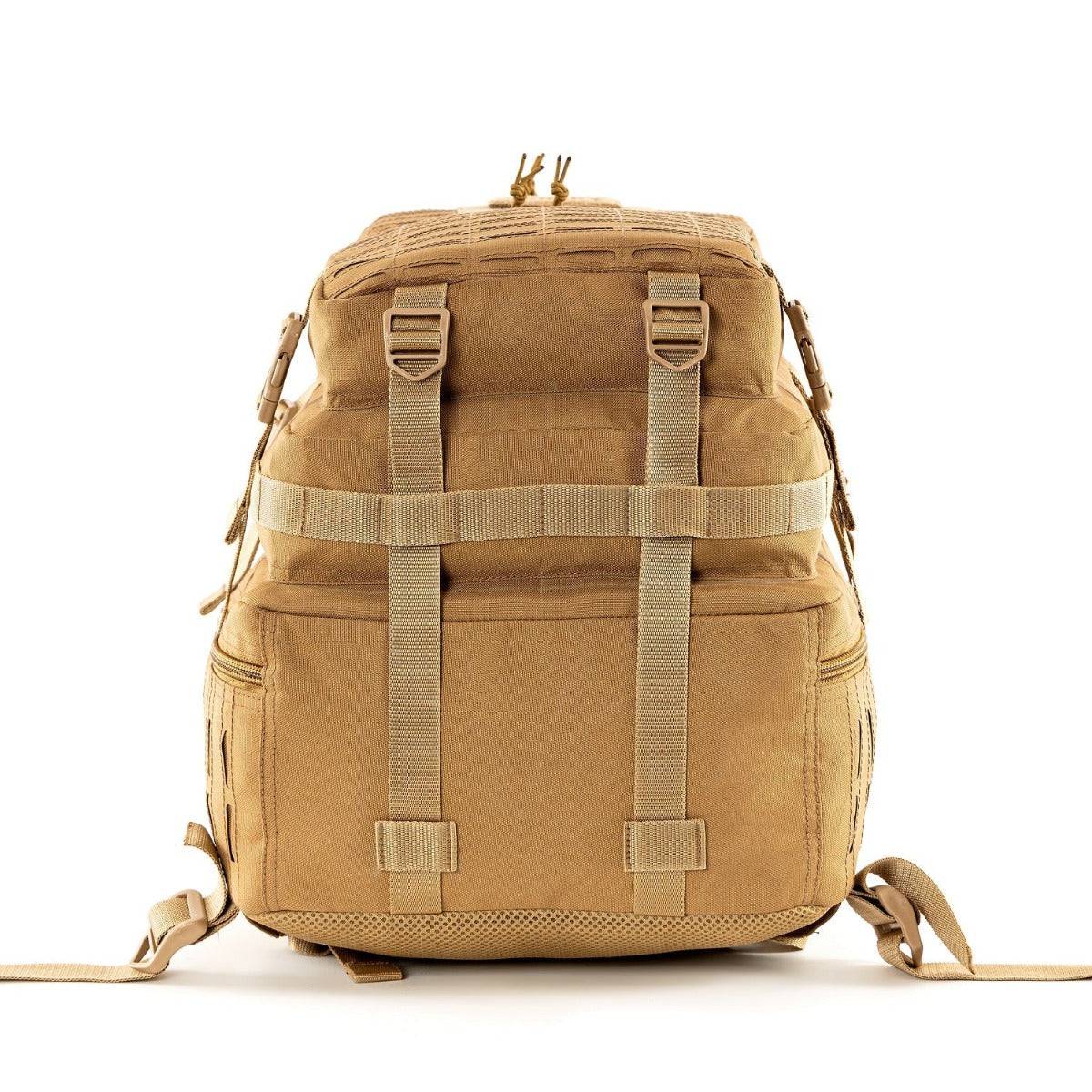 Force Plus Tactical Army Backpack with Laser-cut MOLLE - 50 Litres - Khaki - OutdoorTravelGear.com