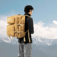 Force Plus Tactical Army Backpack with Laser-cut MOLLE - 50 Litres - Khaki - OutdoorTravelGear.com