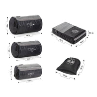 Organizer Packs - Cylindrical & Rectangle Shaped - Set of 6 - Black - OutdoorTravelGear.com