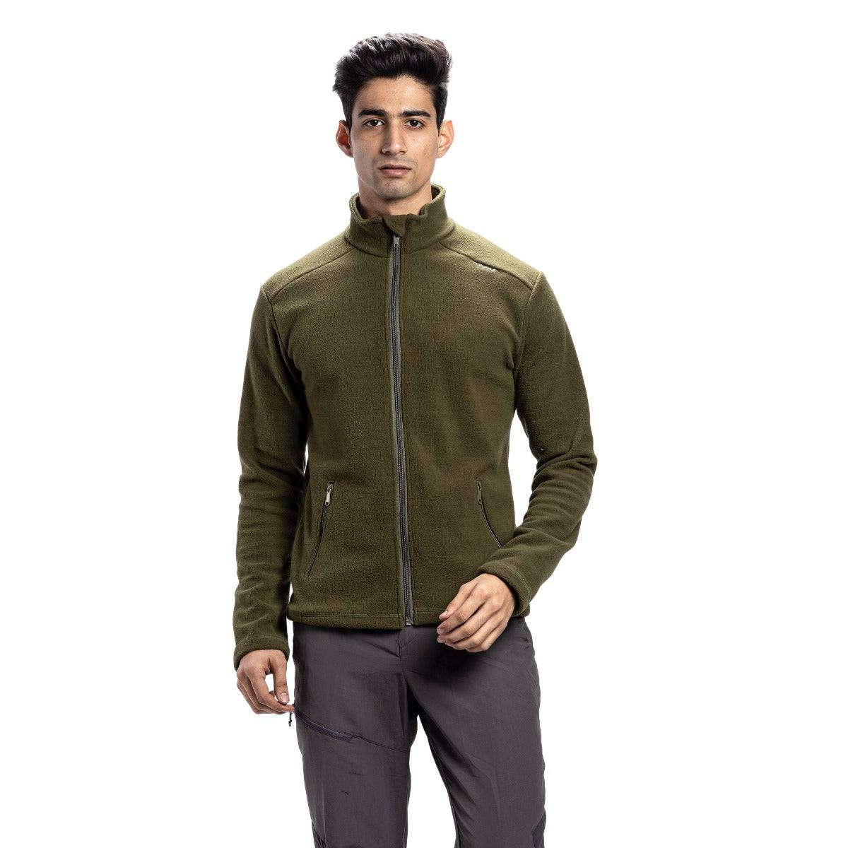 Anti-Pilling Fleece Winter Jacket and Windcheater - Green - OutdoorTravelGear.com