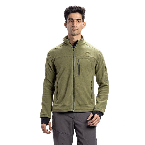 Anti-Pilling Fleece Winter Jacket and Windcheater - Pseude Green - OutdoorTravelGear.com