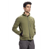 Anti-Pilling Fleece Winter Jacket and Windcheater - Pseude Green - OutdoorTravelGear.com