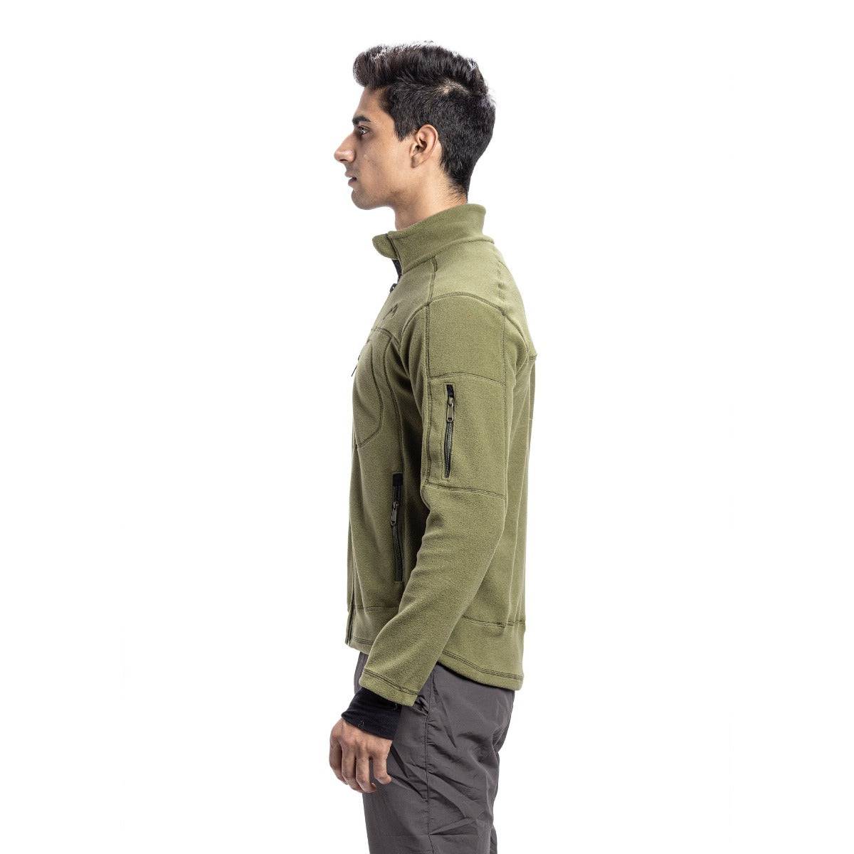 Anti-Pilling Fleece Winter Jacket and Windcheater - Pseude Green - OutdoorTravelGear.com