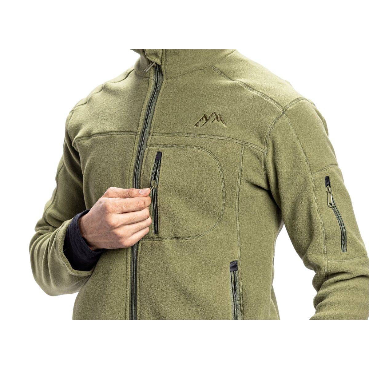 Anti-Pilling Fleece Winter Jacket and Windcheater - Pseude Green - OutdoorTravelGear.com