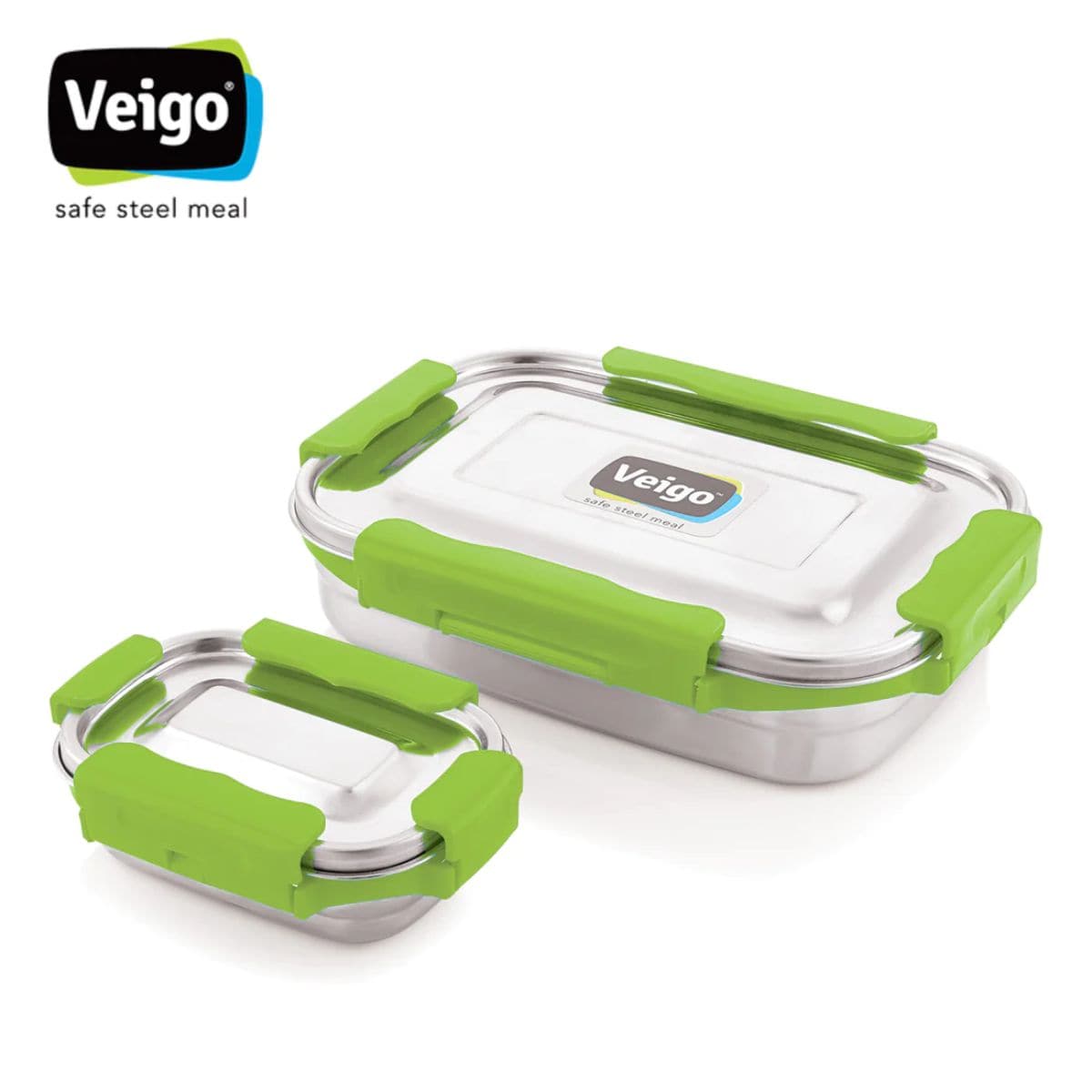 Adventure Ready MaxoSteel Camping Tiffin Box - Jumbo (950ml + 200ml) - Green - OutdoorTravelGear.com