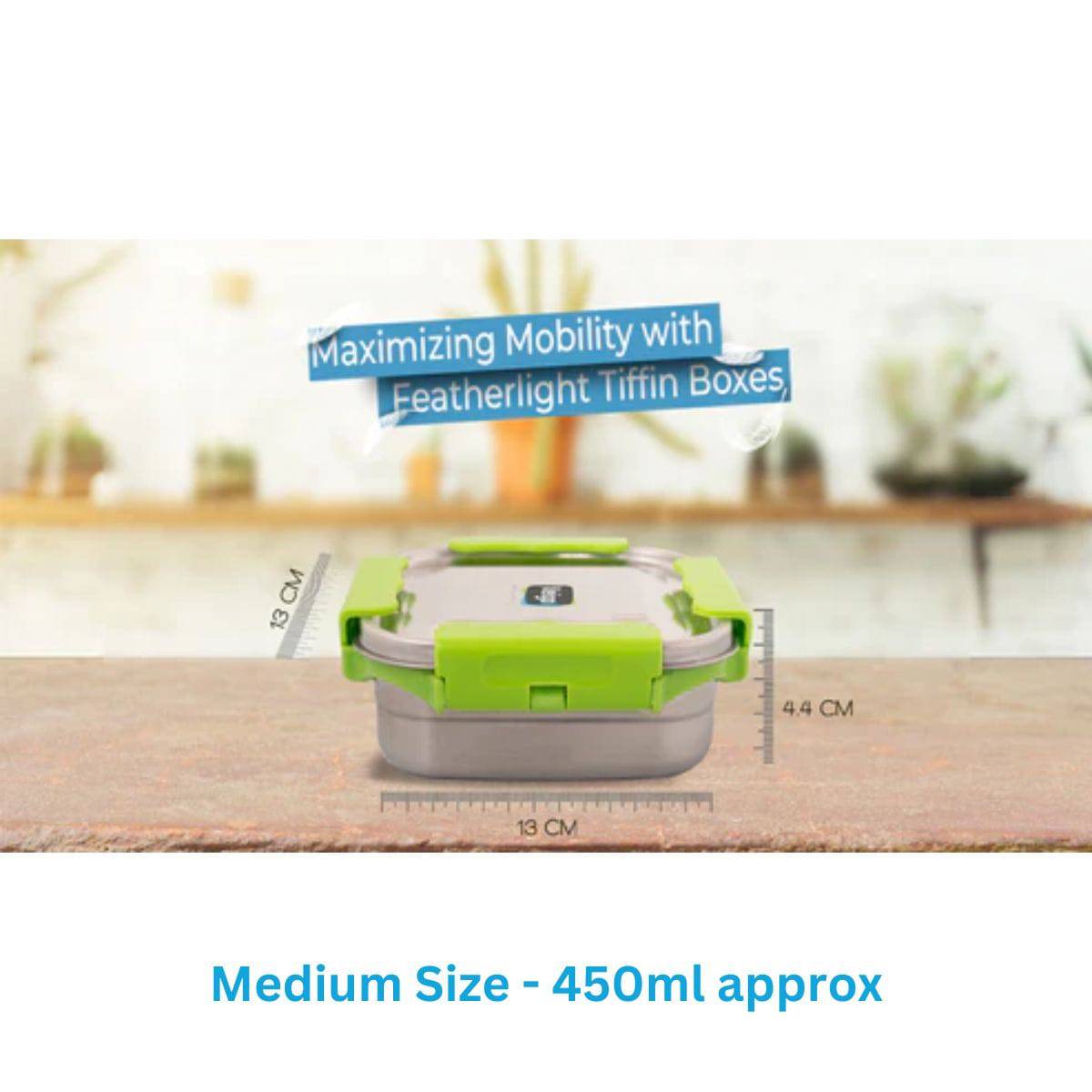 Adventure Ready MaxoSteel Camping Tiffin Box - Medium (450ml) - Aqua Blue - OutdoorTravelGear.com