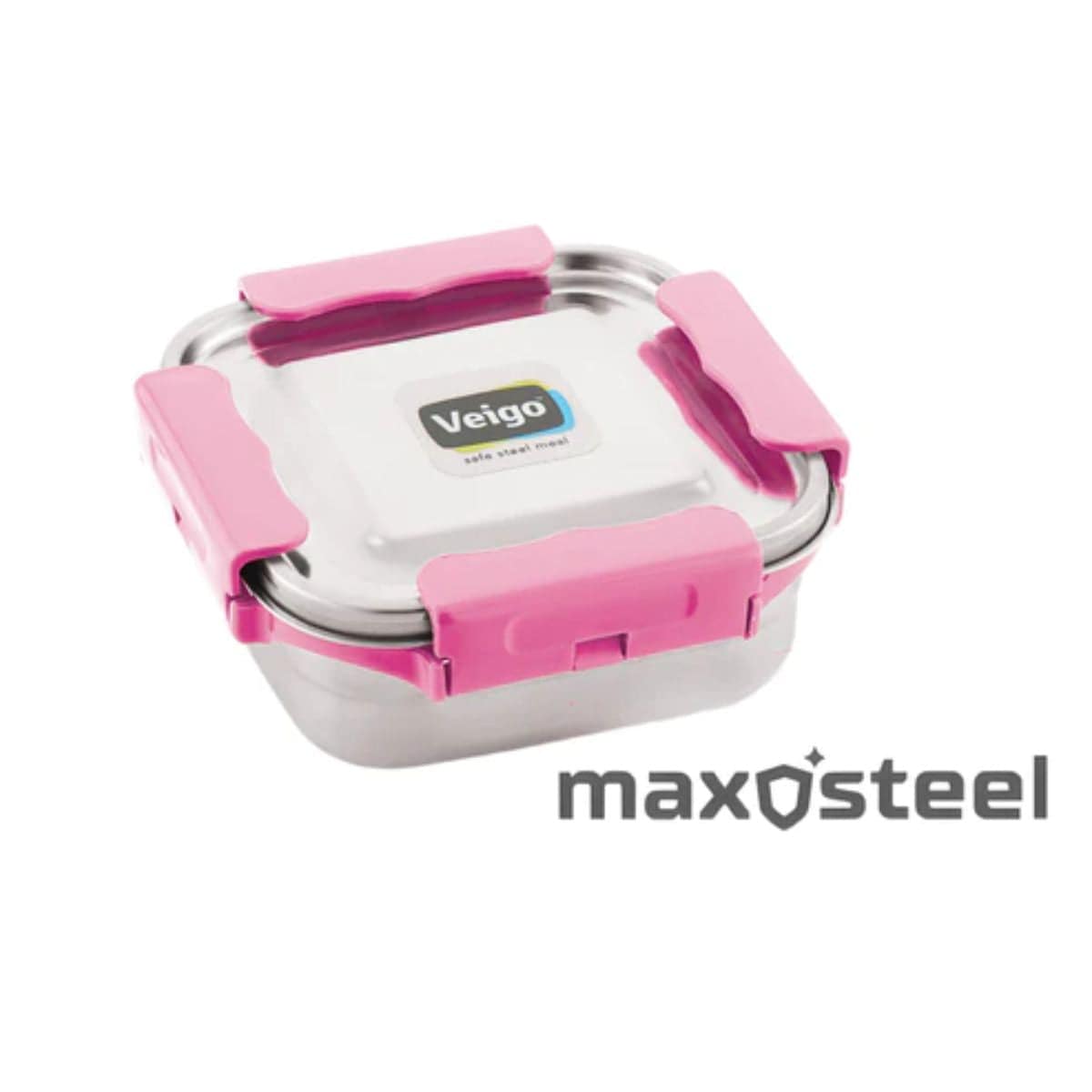 Adventure Ready MaxoSteel Camping Tiffin Box - Medium (450ml) - Pink