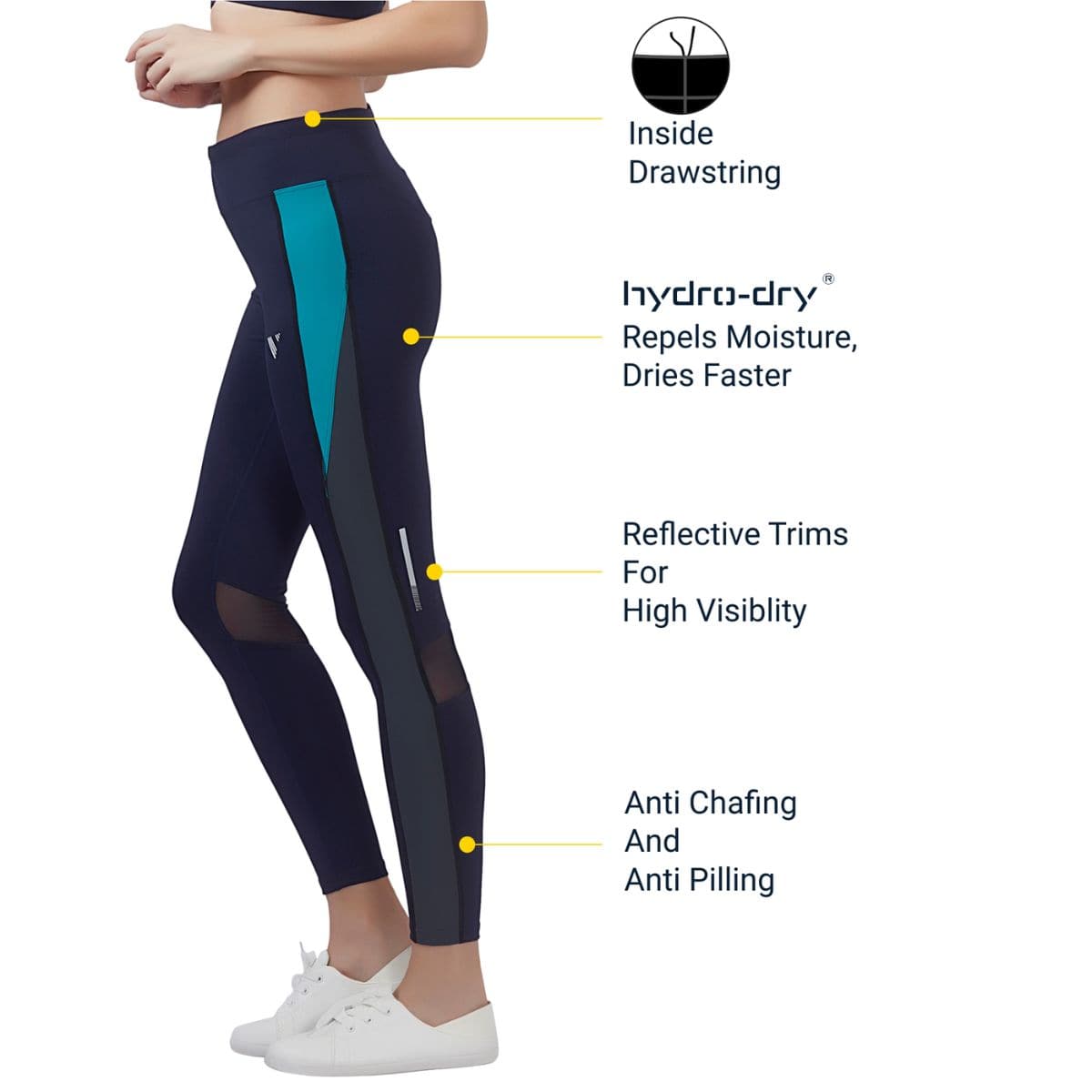 Women Fitness Wear - Sports Legging - The Boost - Full Length - OutdoorTravelGear.com