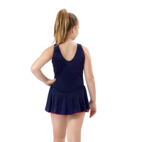 Kids Girl's Swim Wear - Swimming Dress - Retro - Blue - OutdoorTravelGear.com