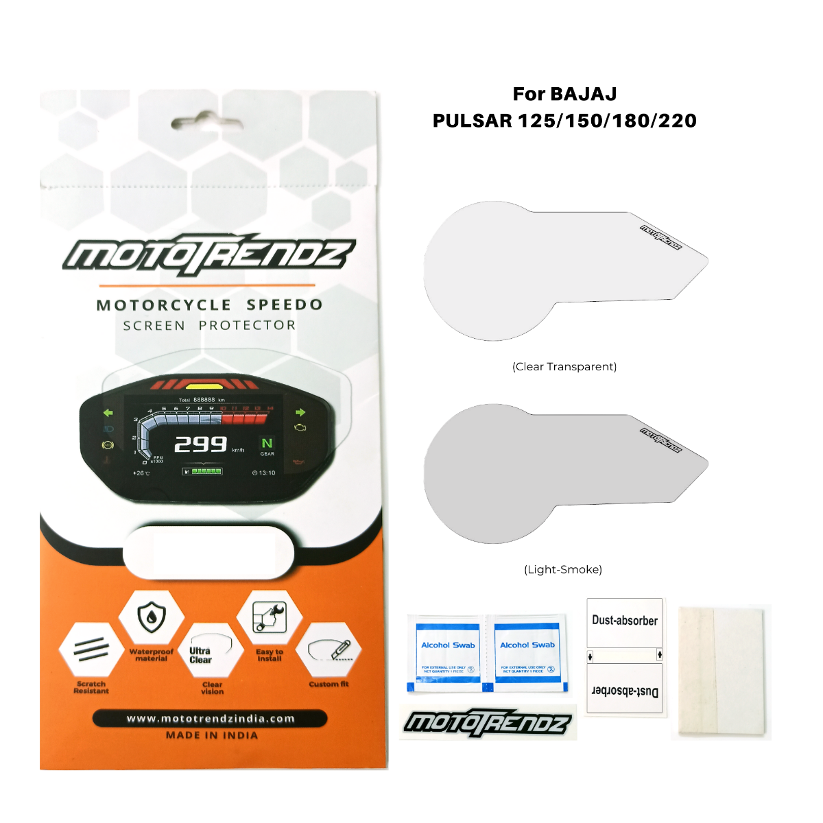 Speedo Screen Protector for Bajaj Pulsar 125/150/180/220 1